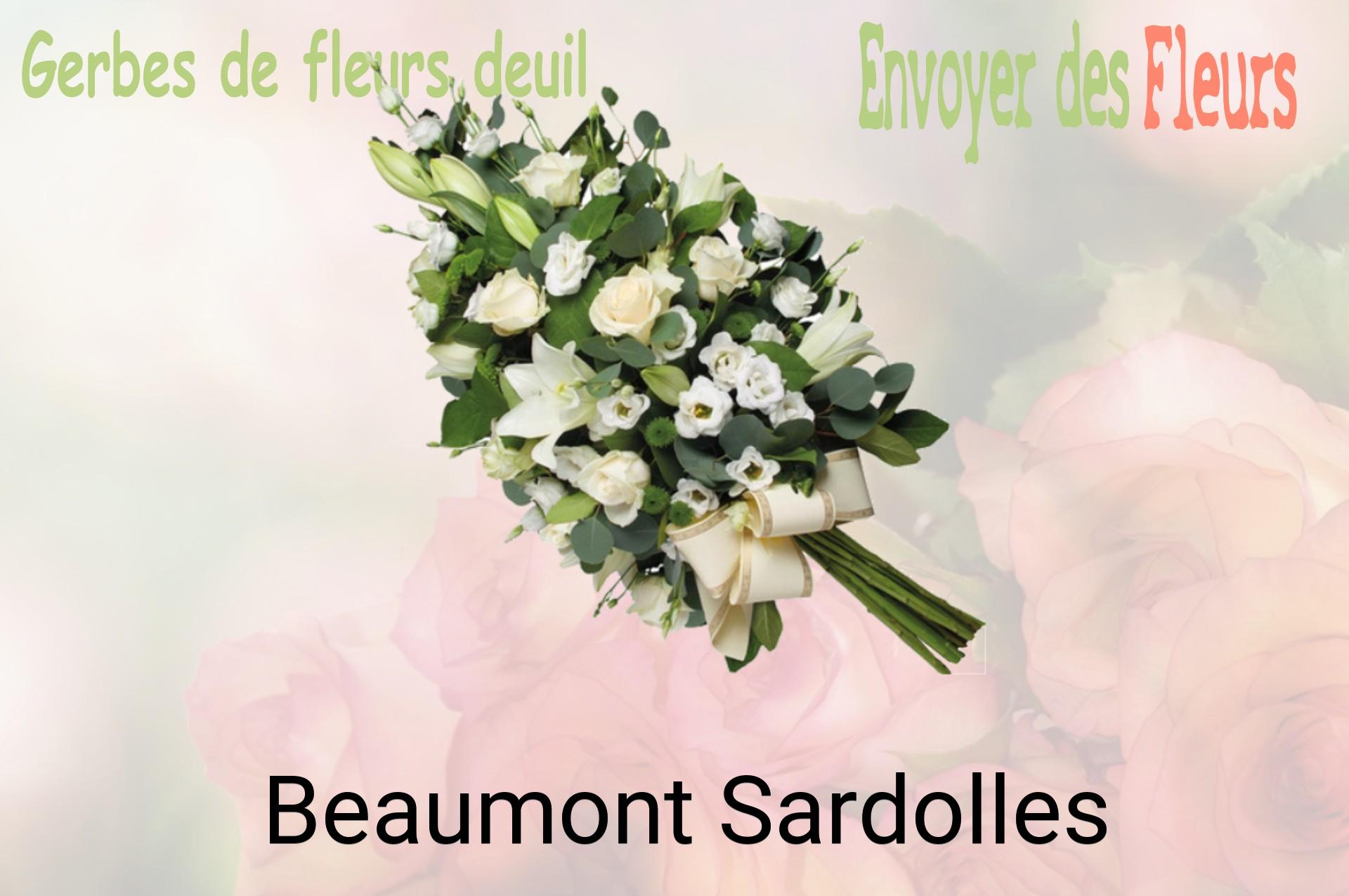 Gerbe de fleurs de deuil livrée à Beaumont-Sardolles